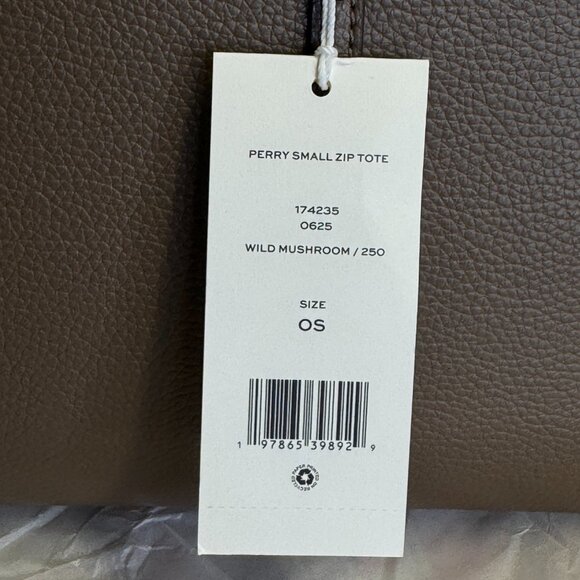 Tory Burch Small Perry Leather Zip Tote – Wild Mushroom - Picture 8 of 8